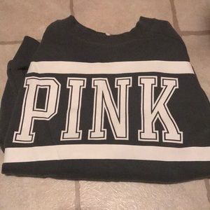 FOREST GREEN PINK BRAND CREWNECK
